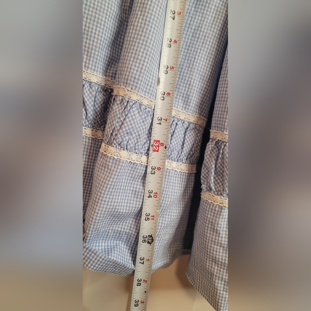 Vintage Petite Texas Miss Blue And White Checkered 100%Cotton Girls Dress(Sz10?) - Picture 15 of 16